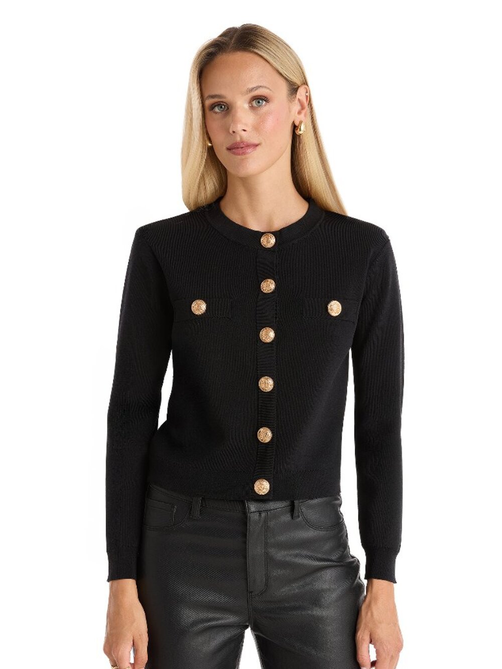 THE NOLI SHOP Loretta Knit Cardigan Top Black, New with tag